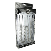Master Series Reign Adjustable Tweezer Nipple Clamps – Adjustable Nipple Clamps 18 Inches Silver > Sex Toys > Nipple Clamps