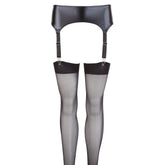 NOXQSE Wet Look Suspender Belt And Stockings > Clothes > Hosiery > Garterbelt Sets