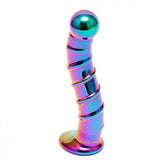 Sensual Multi Coloured Glass Nikita – Ribbed Glass Dildo Default Title > Glass > Dildos