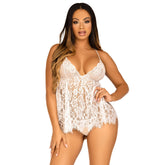 Leg Avenue Lace Babydoll And G String Panty – Floral Lace Lingerie Set Large > Clothes > Babydolls