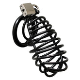 Black Metal Male Chastity Device With Padlock Default Title > Bondage Gear > Male Chastity