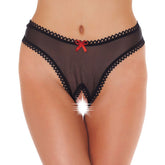 Crotchless Sheer Black GString Default Title > Sexy Briefs > Female