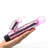 Crystal Pink Rabbit Vibrator Waterproof Dual Motor 8.5 Inch Default Title Panty Vibrators