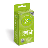 EXS Comfy Fit Ribbed and Dotted Condoms 12 Pack Default Title > Condoms > Stimulating, Ribbed, Warming