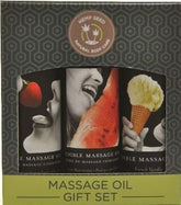 Edible Massage Oil Gift Set with Strawberry Vanilla Flavors Massage Gift Set