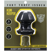 Fort Troff Kum Keeper Large Hollow Butt Plug with Removable Stopper Black Butt Plugs - Hollow