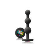 Glams Black Ripple Anal Plug (Rainbow Gem) – 4.5" Luxury Anal Plug > Anal Range > Anal Beads
