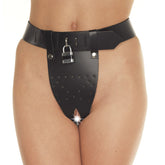 Leather Chastity Brief M L Womens Leather