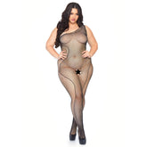 Leg Avenue Crystalized Bodystocking Plus Size UK 14 to 18 Default Title > Clothes > Plus Size Lingerie