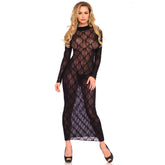 Leg Avenue Long Sleeved Long Dress UK 6 to 12 Default Title > Clothes > Dresses and Chemises
