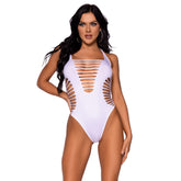 Leg Avenue Racer Back Thong Body White UK 6 to 12 Default Title > Clothes > Bodies and Playsuits