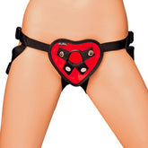 Lux Fetish Red Heart Strap On Harness Default Title > Realistic Dildos and Vibes > Strap On Harnesses