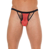Mens Black GString With Red Pouch Default Title Mens G-Strings