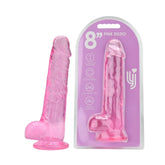 Loving Joy 8.5 Inch Dildo with Balls (Pink) – Realistic Dildo 6.5 Inch Insertable Length, 1.5 Inch Diameter DONGS