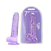 Loving Joy 7.5 Inch Dildo with Balls (Purple) – Realistic Suction Cup Dildo 7.5 Inch Length 1.4 Inch Diameter DONGS