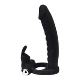 Loving Joy Double Fun Vibrating Rabbit Double Penetration Strap-On Default Title > Dildos > Strapless Strap Ons