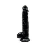 Loving Joy 8.5 Inch Dildo with Balls (Black) – Realistic Suction Cup Dildo 6.5 Inch Insertable Length 1.5 Inch Diameter Default Title Dongs Realistic