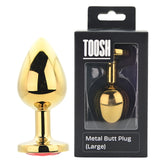 Toosh Gold Metal Butt Plug Large Red Stone – Jewelled Large Butt Plug > Anal Range > Jewel Butt Plugs