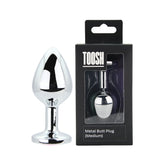 Toosh Silver Metal Butt Plug Medium (Pink Stone) – Medium Metal Butt Plug > Anal Range > Jewel Butt Plugs