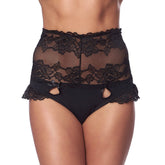 Rimba Perfect Fit High Waist Panty (Black) – Lace-Up Back Briefs > Sexy Briefs > Female