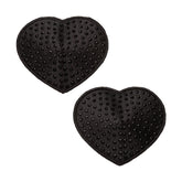 Radiance Black Heart Pasties Adhesive Nipple Covers Set Pasties