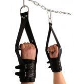 Red Deluxe Leather Suspension Handcuffs With Buckles Default Title > Bondage Gear > Restraints