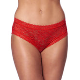 Romantic Red Open Back Lace Briefs With Satin Bow Accent Default Title > Sexy Briefs > Female
