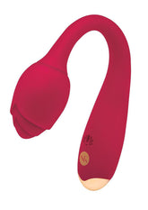 Rosegasm Long Stem Flexible G-Spot Vibrator with Rosebud Design in Red Rose Stimulators