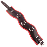 Rouge Garments Black Red Padded Posture Collar Leather Default Title > Bondage Gear > Collars