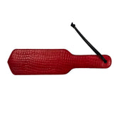 Rouge Garments Leather Croc Print Paddle Burgundy Black Default Title > Bondage Gear > Whips