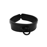 Rouge Garments Plain Black Leather Collar For Adults > Bondage Gear > Collars