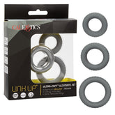 Link Up Ultra Soft Ultimate – Plush Stretchy Cock Ring Set Grey > Cock Ring > Sets