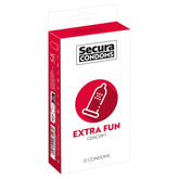 Secura Condoms 12 Pack Extra Fun Default Title > Condoms > Stimulating, Ribbed, Warming