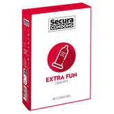 Secura Extra Fun Ribbed Condoms 48 Pack Premium Latex Default Title > Condoms > Stimulating, Ribbed, Warming