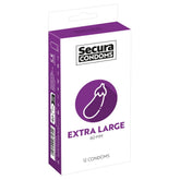 Secura Extra Large Condoms 12 Pack Comfort Fit Silky Smooth Default Title > Condoms > Large and X-Large