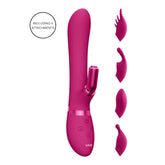 Vive Chou Double Action Interchangeable Rabbit Vibrator Default Title VIBRATORS-RABBIT-MULTI