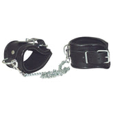 Zado Leather Padded Ankle Restraints With Chain Buckle Default Title > Bondage Gear > Restraints