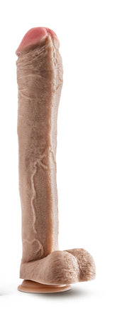 Dr Skin 13 Inch Realistic Beige Dildo With Balls and Suction Cup Beige Flesh Pink > Dildos > Oversized Toys