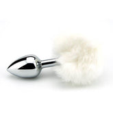 Furry Fantasy White Bunny Tail – Small Teardrop Metal Butt Plug Default Title Tails