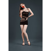 Moonlight Mesh and String Mini Dress (Black One Size) – Sexy Lingerie Dress Default Title > Clothes > Dresses and Chemises