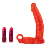 Ultimate Double Penetrator Ring – Waterproof Bendable Jelly Spine and Cockring with Mini Vibrating Bullets Vibrator Default Title Cock Rings Vibrating