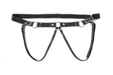 Sportsheet Montero Strap-On – Faux Leather Strap-On Harness with Silver Hardware > Dildos > Strap On Harnesses