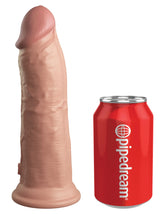 Pipedream King Cock Elite 8 Inch Dual Density Vibrating Silicone USB Rechargeable Vibrator > Dildos > Realistic Dildos