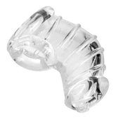 Master Series Detained Soft Body Chastity Cage – Skin-Safe Rubber Chastity Device Clear Clear > Bondage Gear > Male Chastity