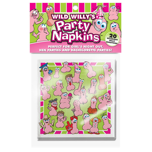 Wild Willy's Party Napkins – Printed Cartoon Design Napkins Secondary image