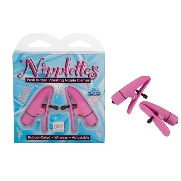 Nipplettes Vibrating Adjustable Nipple Clamps – Rechargeable Intense Sensation Adult Toy Pink > Sex Toys > Nipple Clamps