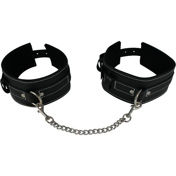 Edge Leather Arm And Thigh Restraints – With Metal Tether Default Title > Bondage Gear > Restraints
