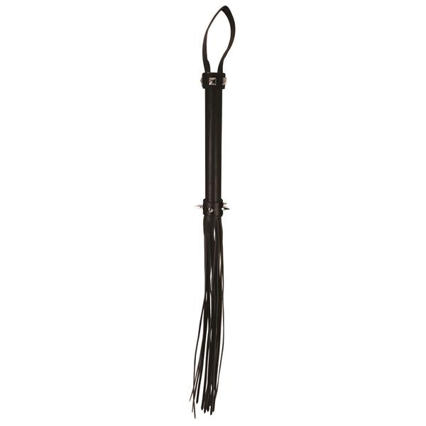 Edge Spike Flogger, Vegan Leather, 28.5" Long, Spiked Handle Default Title > Bondage Gear > Whips & Floggers