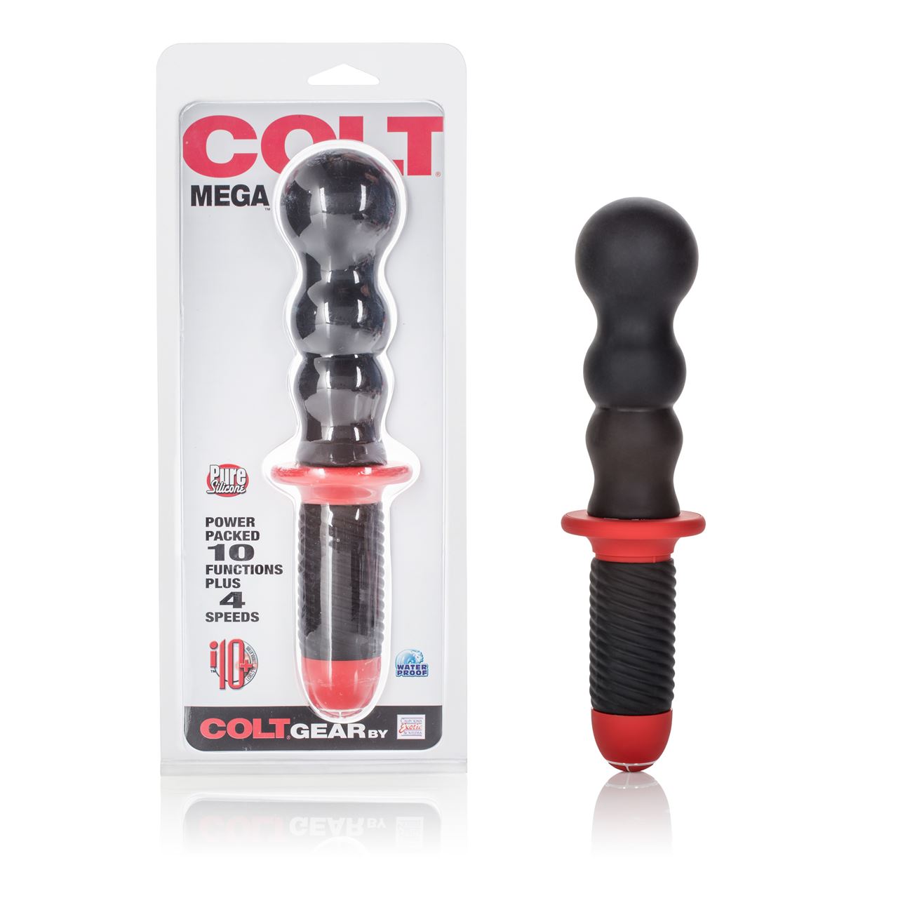 Colt Mega Silicone Vibrating Probe with 10 Functions and Easy Grip Handle Vibrator Default Title