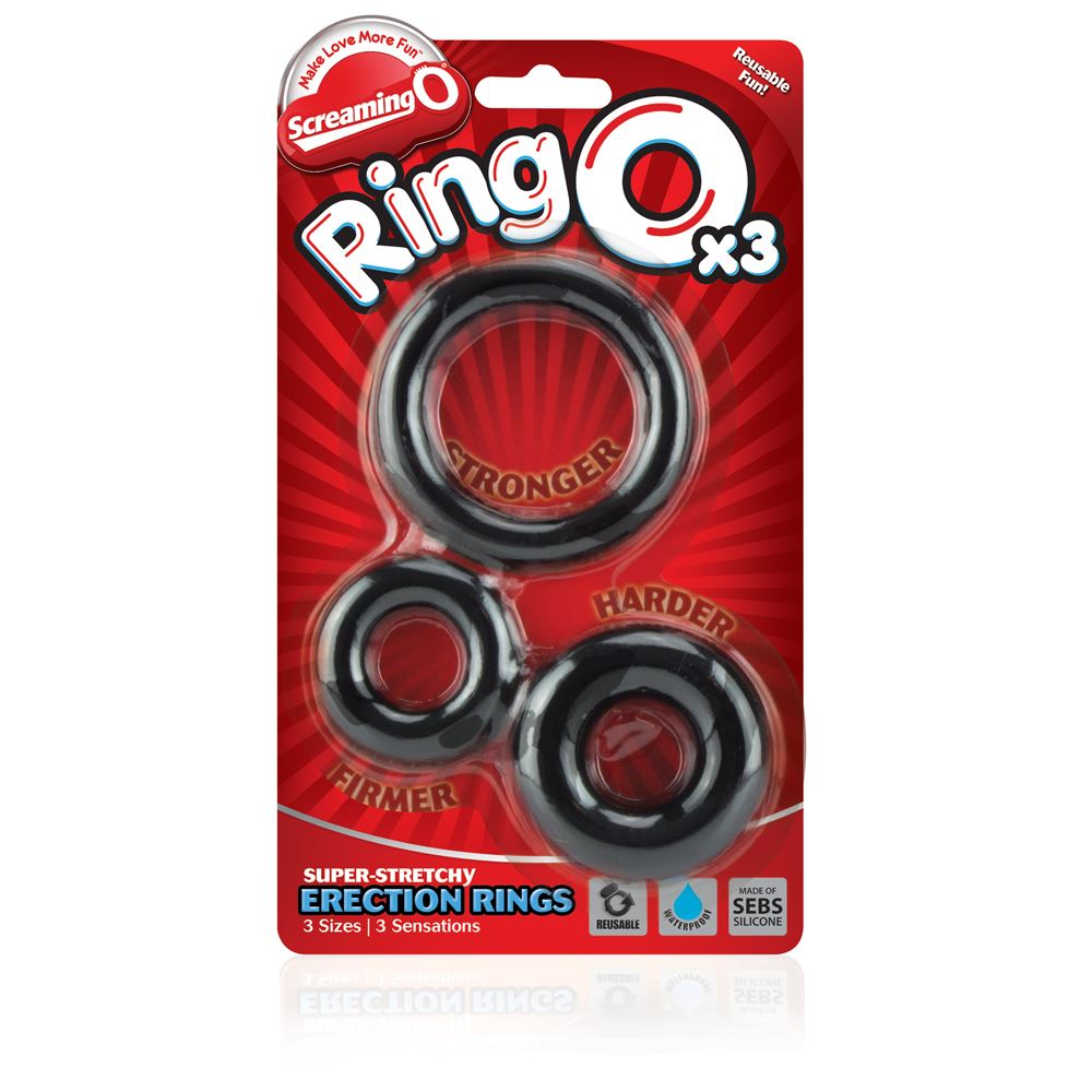 Screaming O RingO X3 Mixed Pack Cock Rings – 3-Pack Different Styles and Tensions